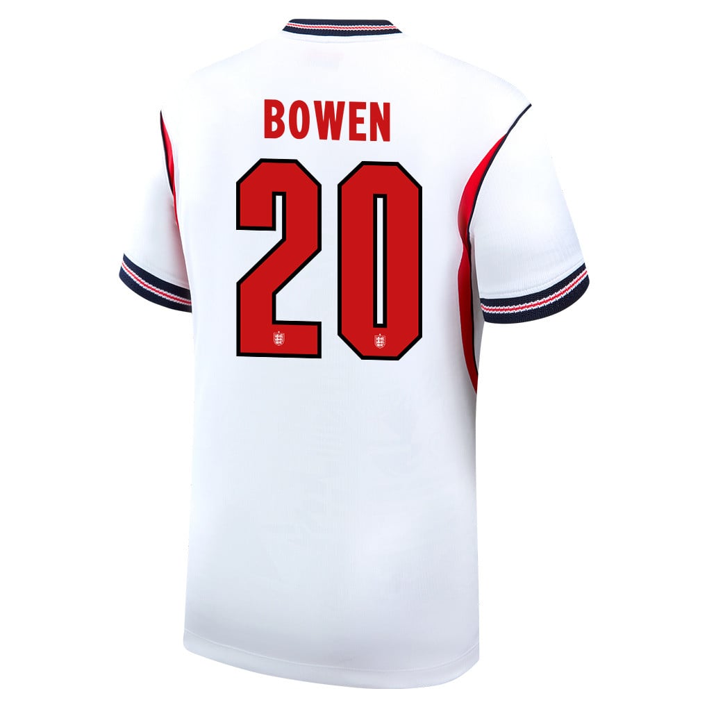 Jarrod Bowen 20 England National Team 2026 x World Cup Patch Home Jersey - White, Men