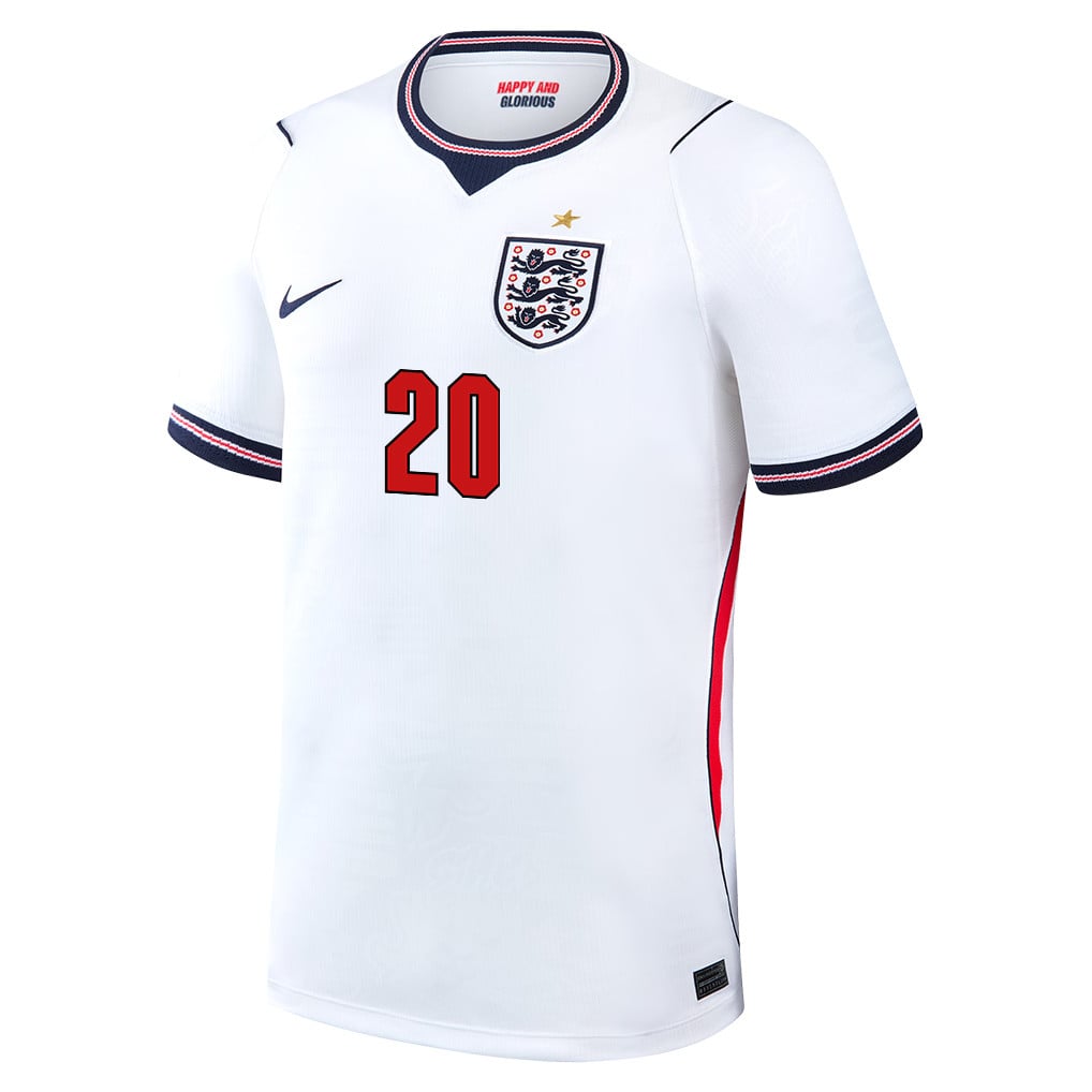 Jarrod Bowen 20 England National Team 2026 x World Cup Patch Home Jersey - White, Men