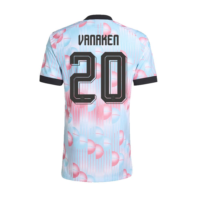 Hans Vanaken 20 Belgium National Team 2026 x World Cup Patch Away Jersey - Light Blue, Men