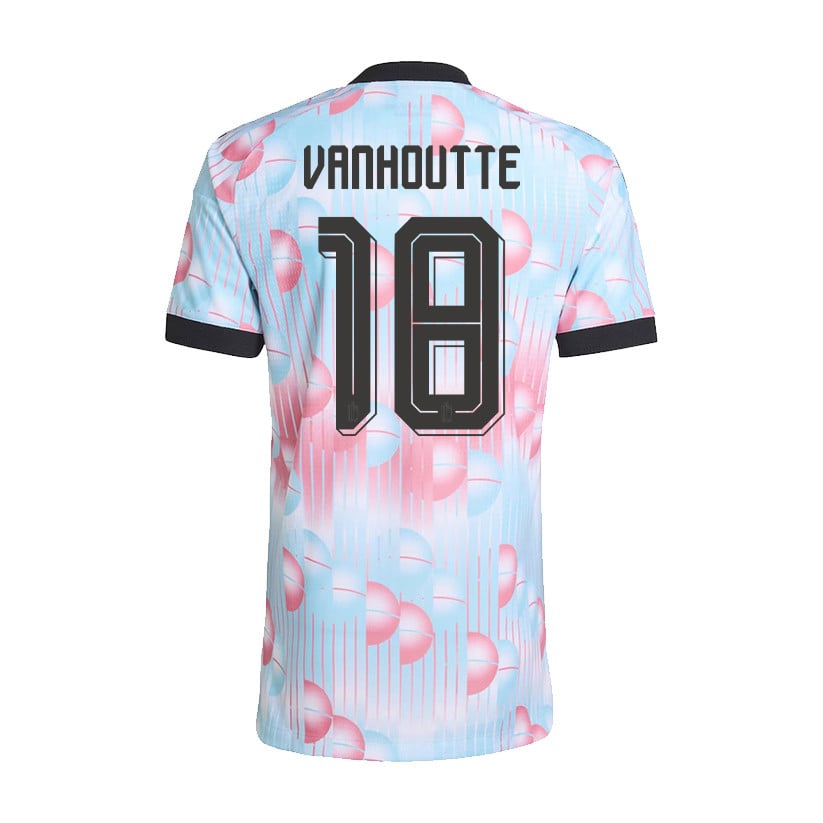 Charles Vanhoutte 18 Belgium National Team 2026 Away Jersey - Light Blue, Men