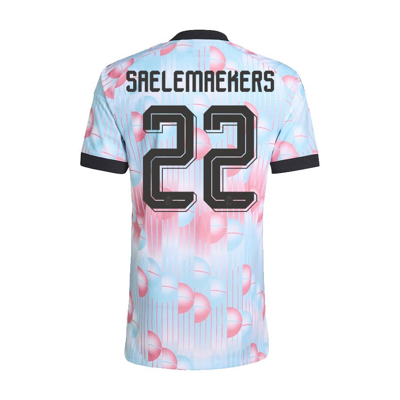 Alexis Saelemaekers 22 Belgium National Team 2026 Away Jersey - Light Blue, Men
