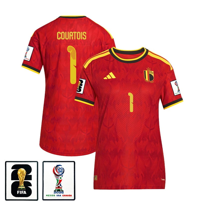 Thibaut Courtois 1 Women's Belgium National Team 2026 Home Jersey - Red