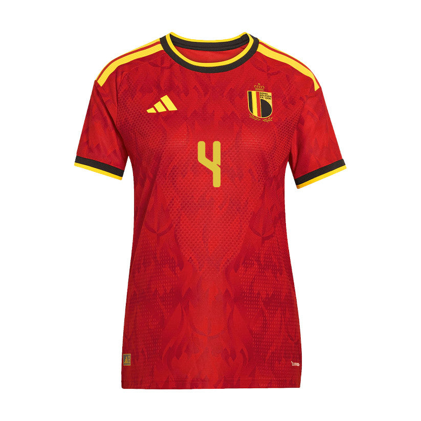 Brandon Mechele 4 Women's Belgium National Team 2026 Home Jersey - Red