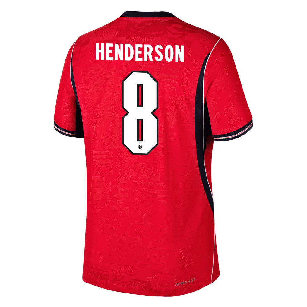 Jordan Henderson 8 England National Team 2026 Away Jersey - Red, Men