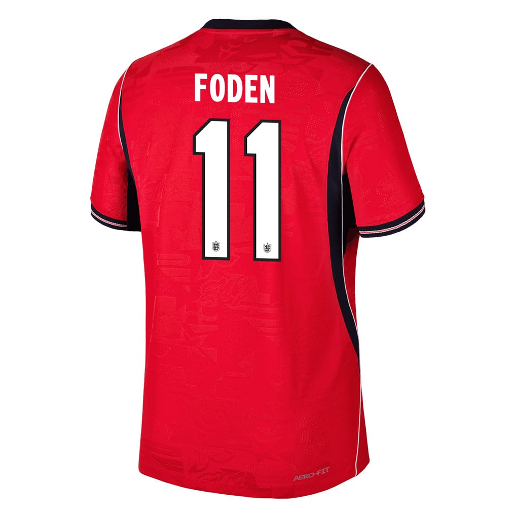 Phil Foden 11 England National Team 2026 Away Jersey - Red, Men