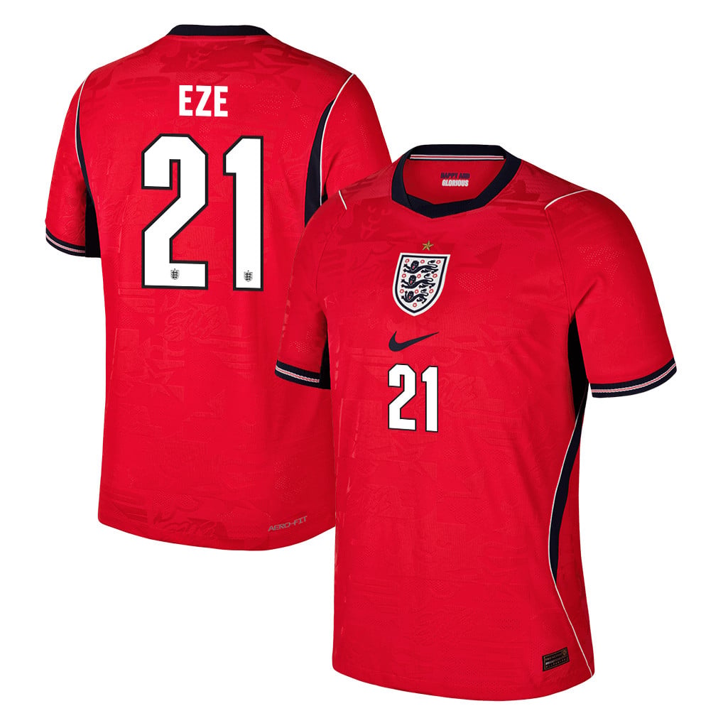 Eberechi Eze 21 England National Team 2026 Away Jersey - Red, Men