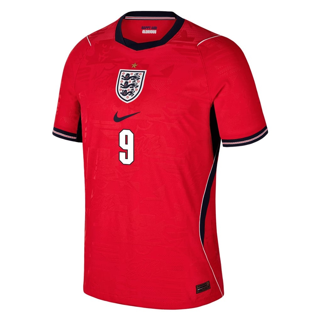 Harry Kane 9 England National Team 2026 Away Jersey - Red, Men
