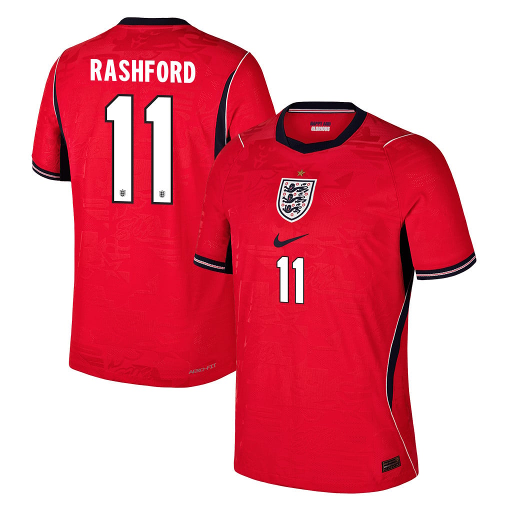 Marcus Rashford 11 England National Team 2026 Away Jersey - Red, Men