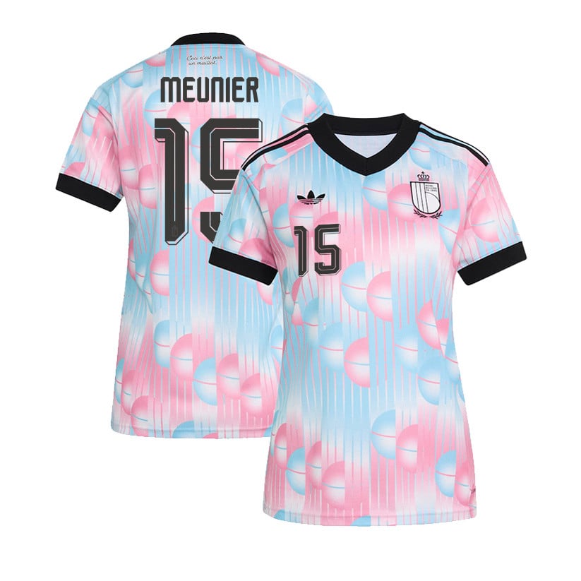 Thomas Meunier 15 Women's Belgium National Team 2026 Away Jersey - Light Blue