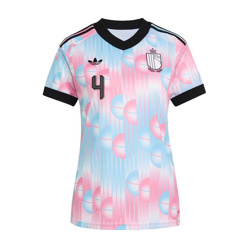 Brandon Mechele 4 Women's Belgium National Team 2026 Away Jersey - Light Blue
