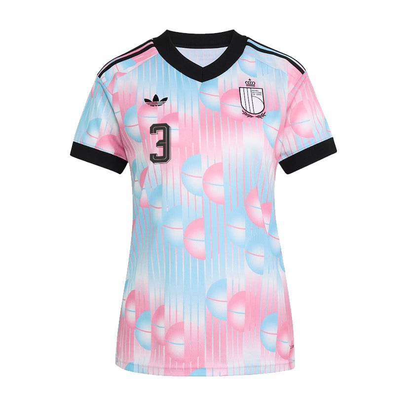 Arthur Theate 3 Women's Belgium National Team 2026 Away Jersey - Light Blue