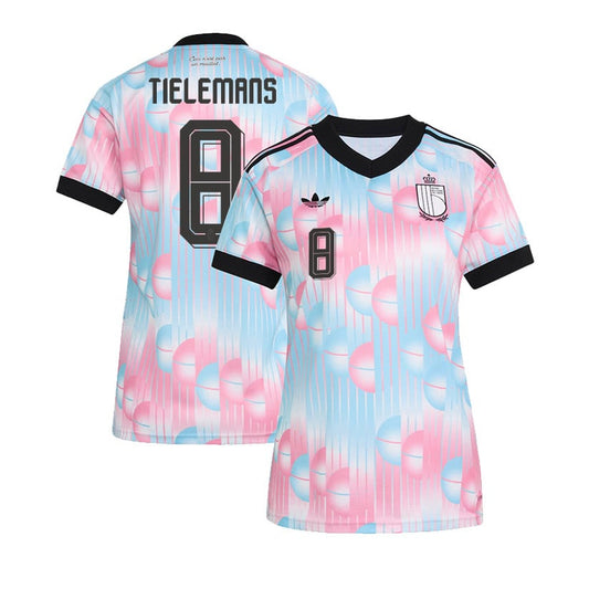 Youri Tielemans 8 Women's Belgium National Team 2026 Away Jersey - Light Blue