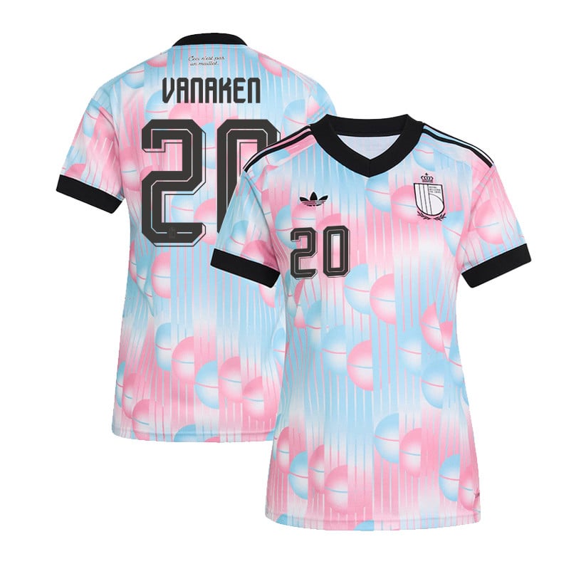 Hans Vanaken 20 Women's Belgium National Team 2026 Away Jersey - Light Blue
