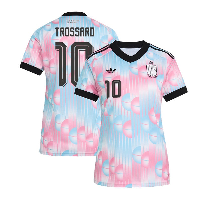 Leandro Trossard 10 Women's Belgium National Team 2026 Away Jersey - Light Blue