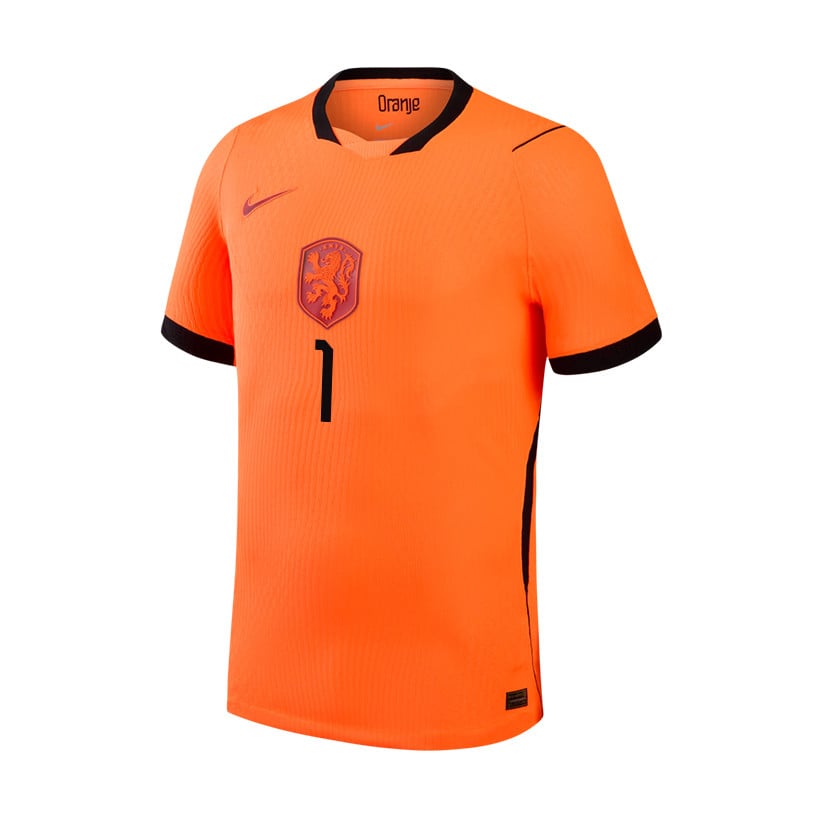 Bart Verbruggen 1 Netherlands National Team 2026 Home Jersey - Orange, Men
