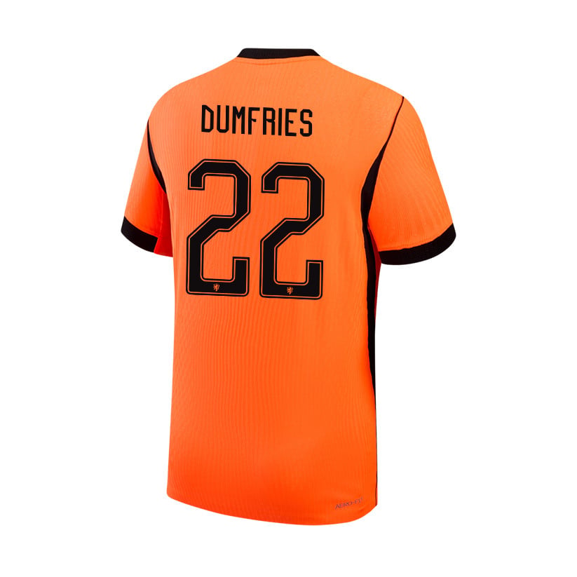Denzel Dumfries 22 Netherlands National Team 2026 Home Jersey - Orange, Men