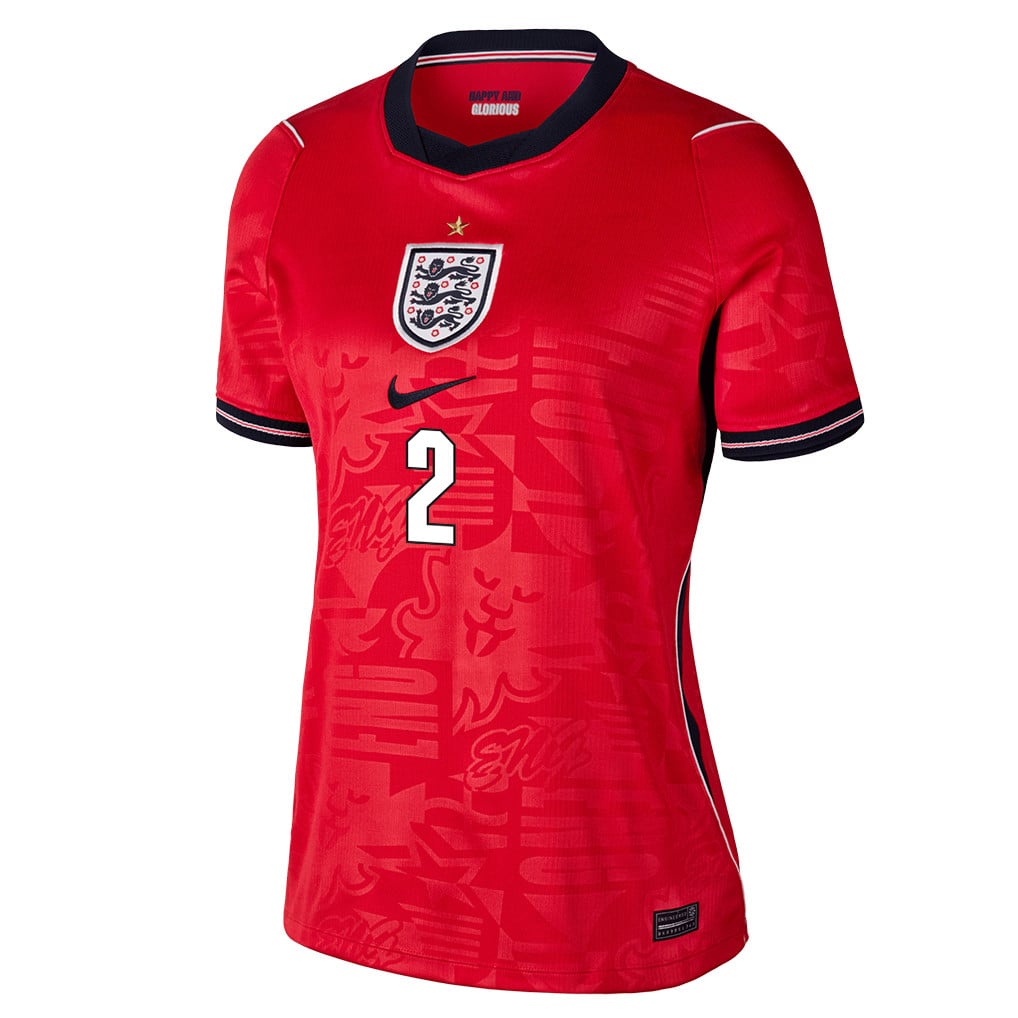 Jarell Quansah 2 Women's England National Team 2026 Away Jersey - Red