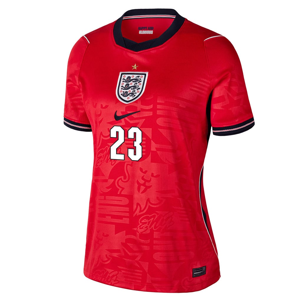 Elliot Anderson 23 Women's England National Team 2026 Away Jersey - Red