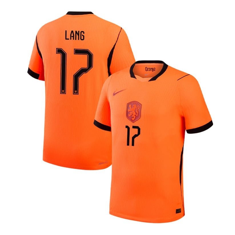 Noa Lang 17 Netherlands National Team 2026 Home Jersey - Orange, Men