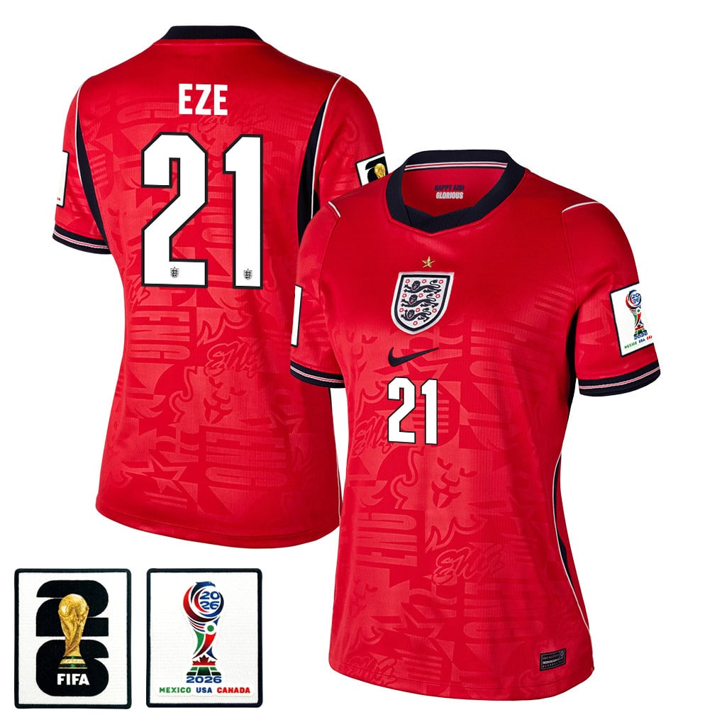 Eberechi Eze 21 Women's England National Team 2026 Away Jersey - Red