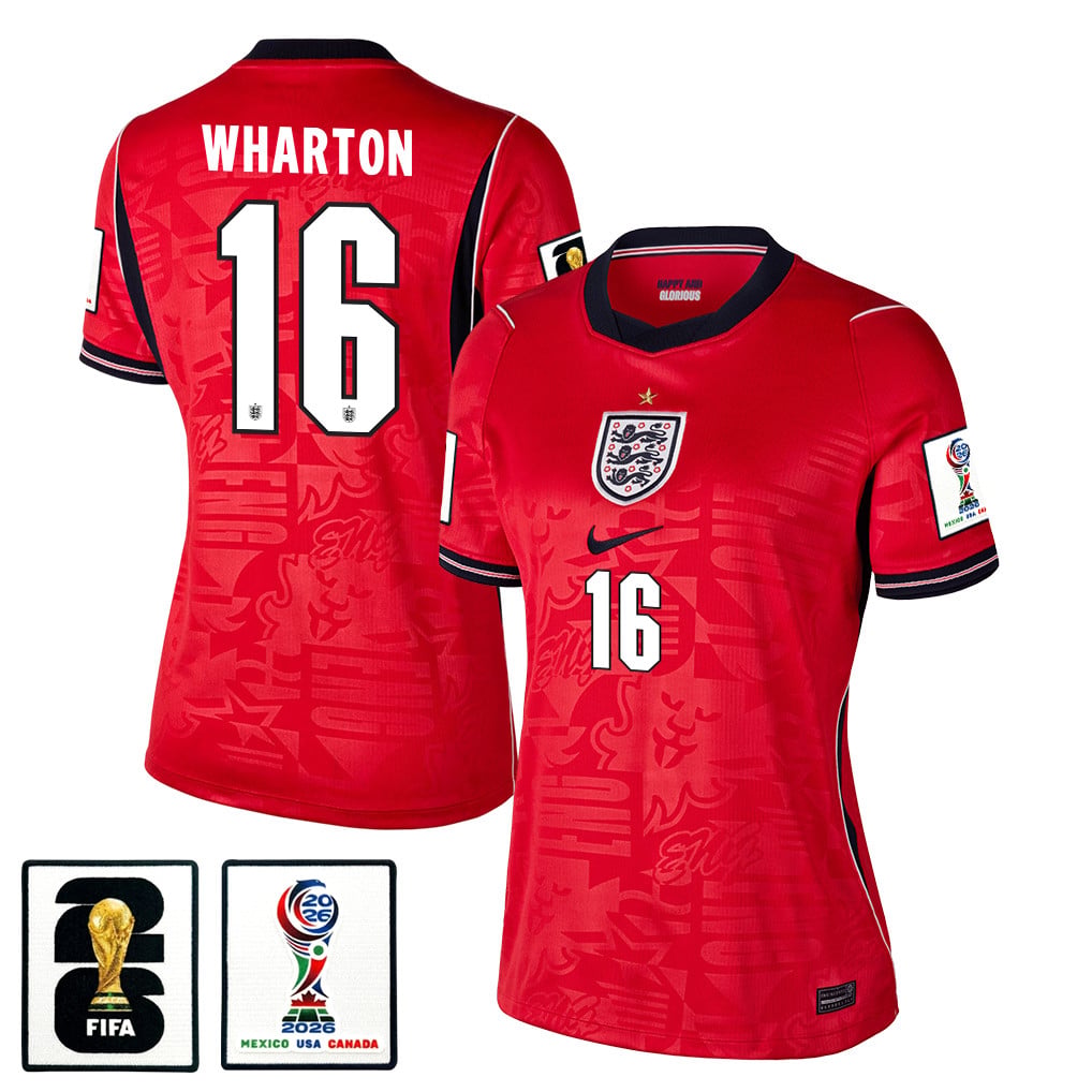 Adam Wharton 16 Women's England National Team 2026 Away Jersey - Red