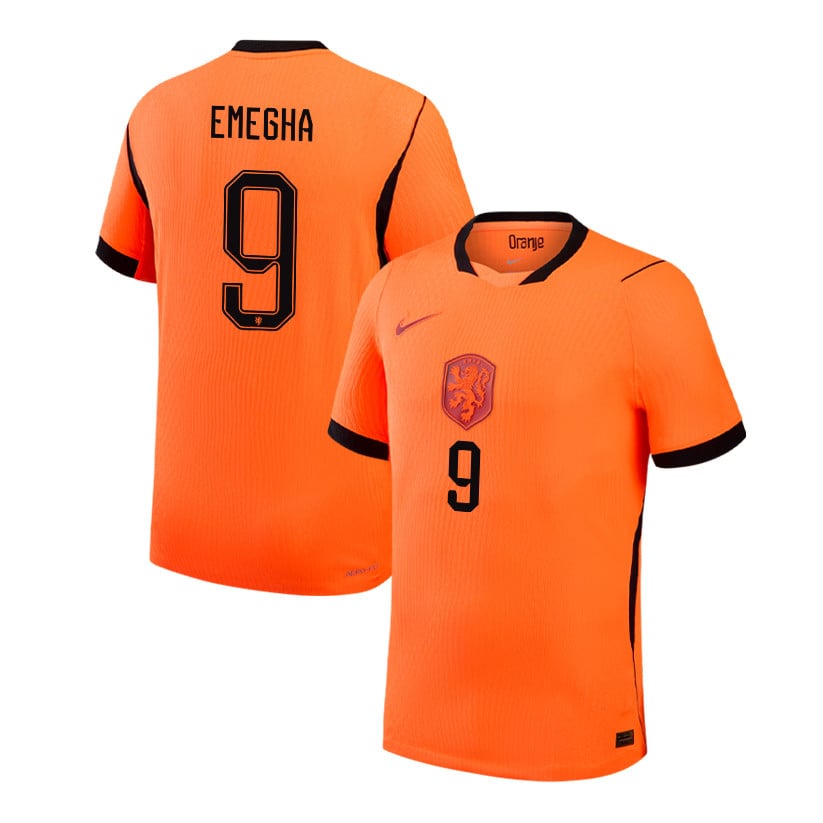 Emmanuel Emegha 9 Netherlands National Team 2026 Home Jersey - Orange, Men