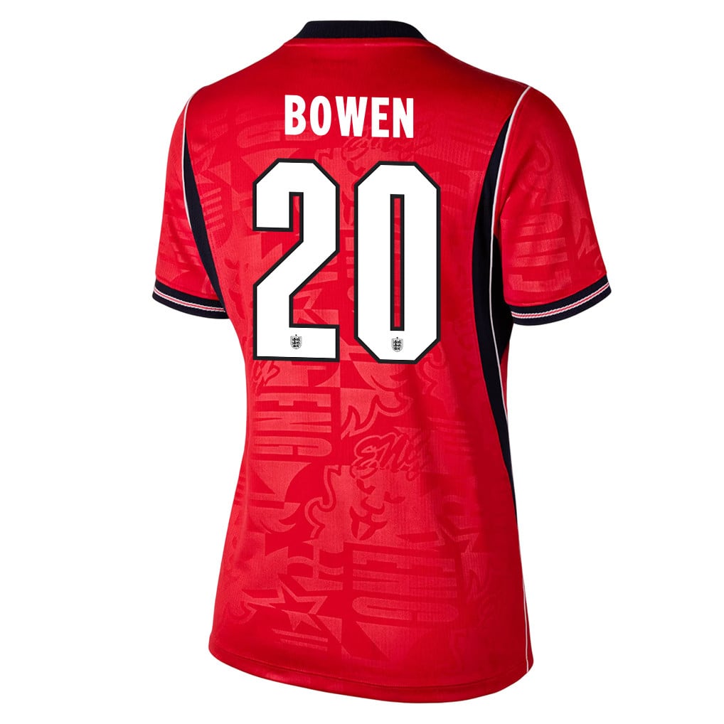 Jarrod Bowen 20 Women's England National Team 2026 Away Jersey - Red