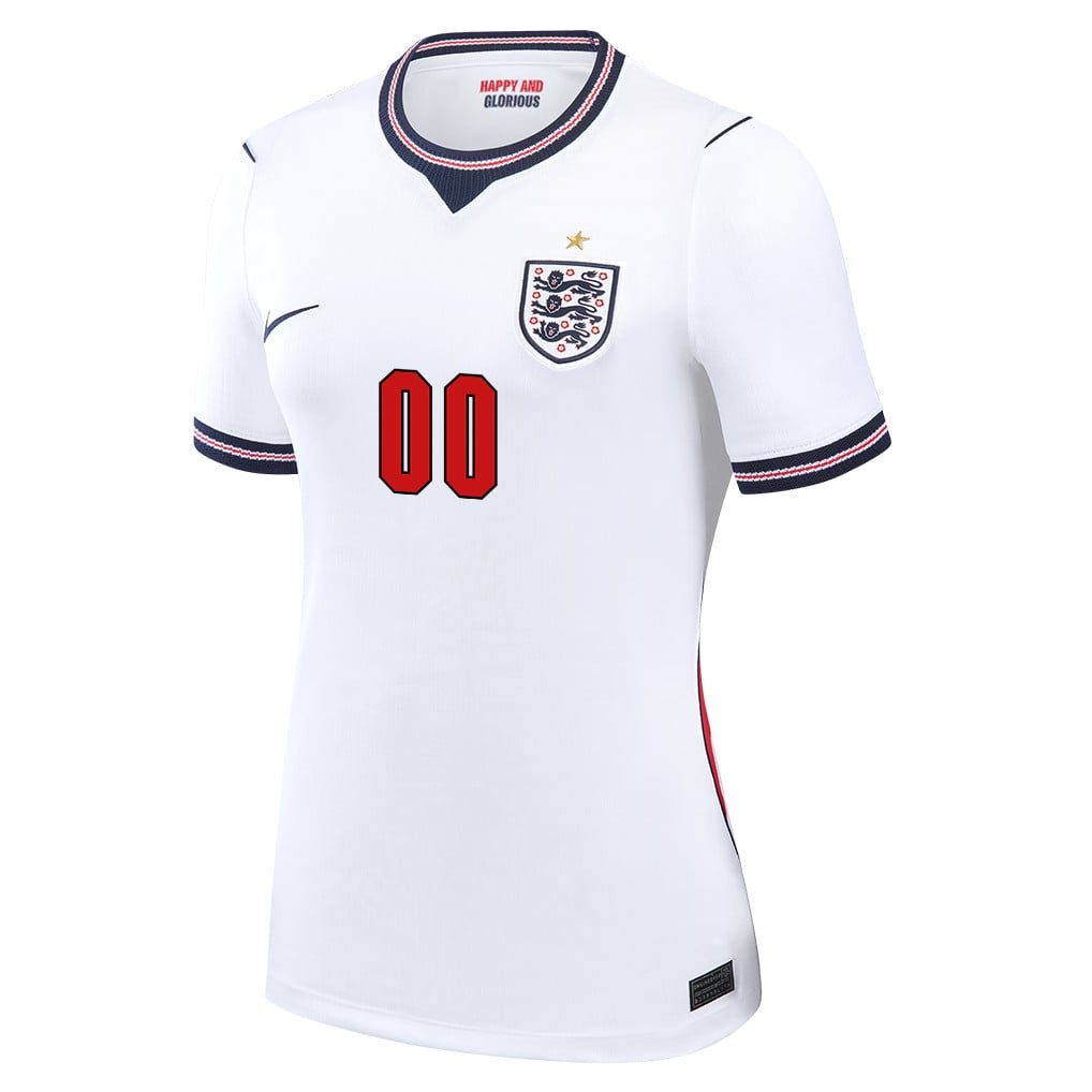 England National Team 2026 Women's Home Jersey - Personalized - White