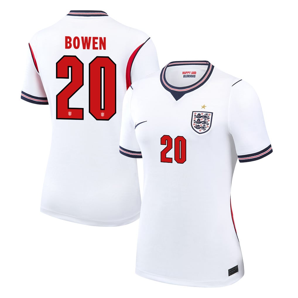 Jarrod Bowen 20 Women's England National Team 2026 Home Jersey - White