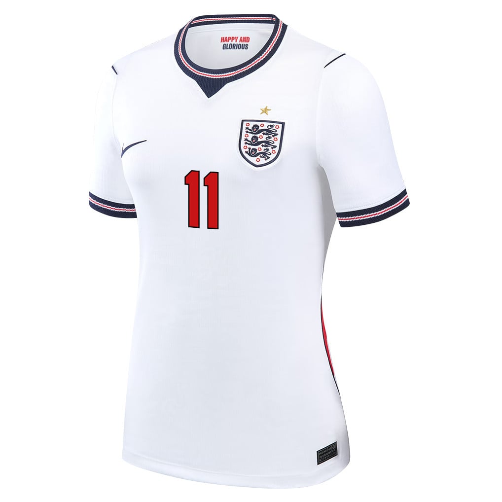 Marcus Rashford 11 Women's England National Team 2026 Home Jersey - White