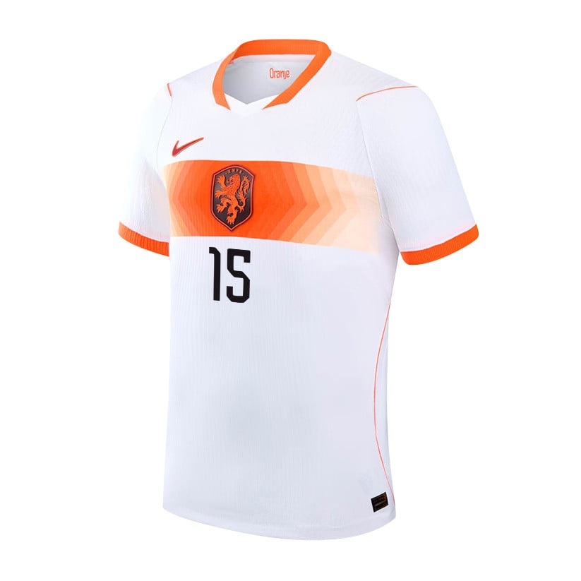 Micky van de Ven 15 Netherlands National Team 2026 Away Jersey - White, Men