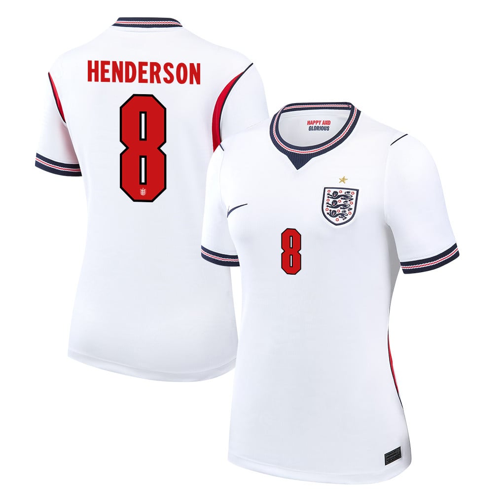 Jordan Henderson 8 Women's England National Team 2026 Home Jersey - White