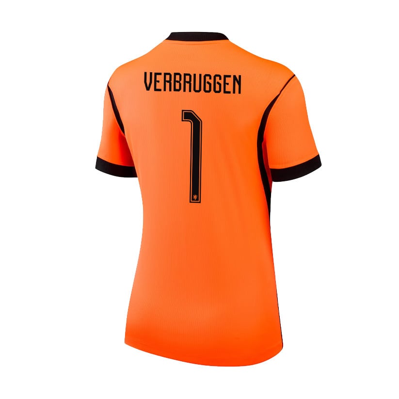 Bart Verbruggen 1 Women's Netherlands National Team 2026 Home Jersey - Orange