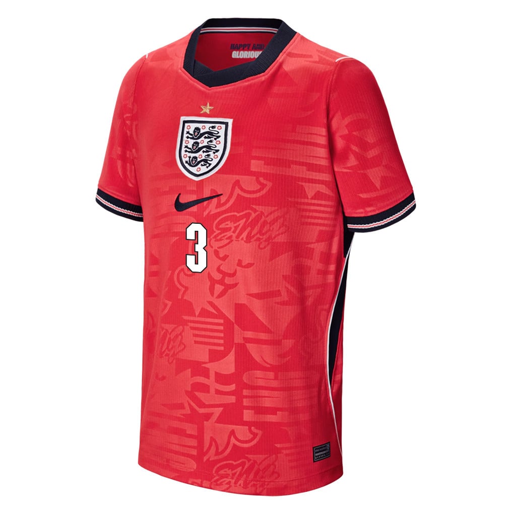 Reece James 3 Youth England National Team 2026 Away Jersey - Red