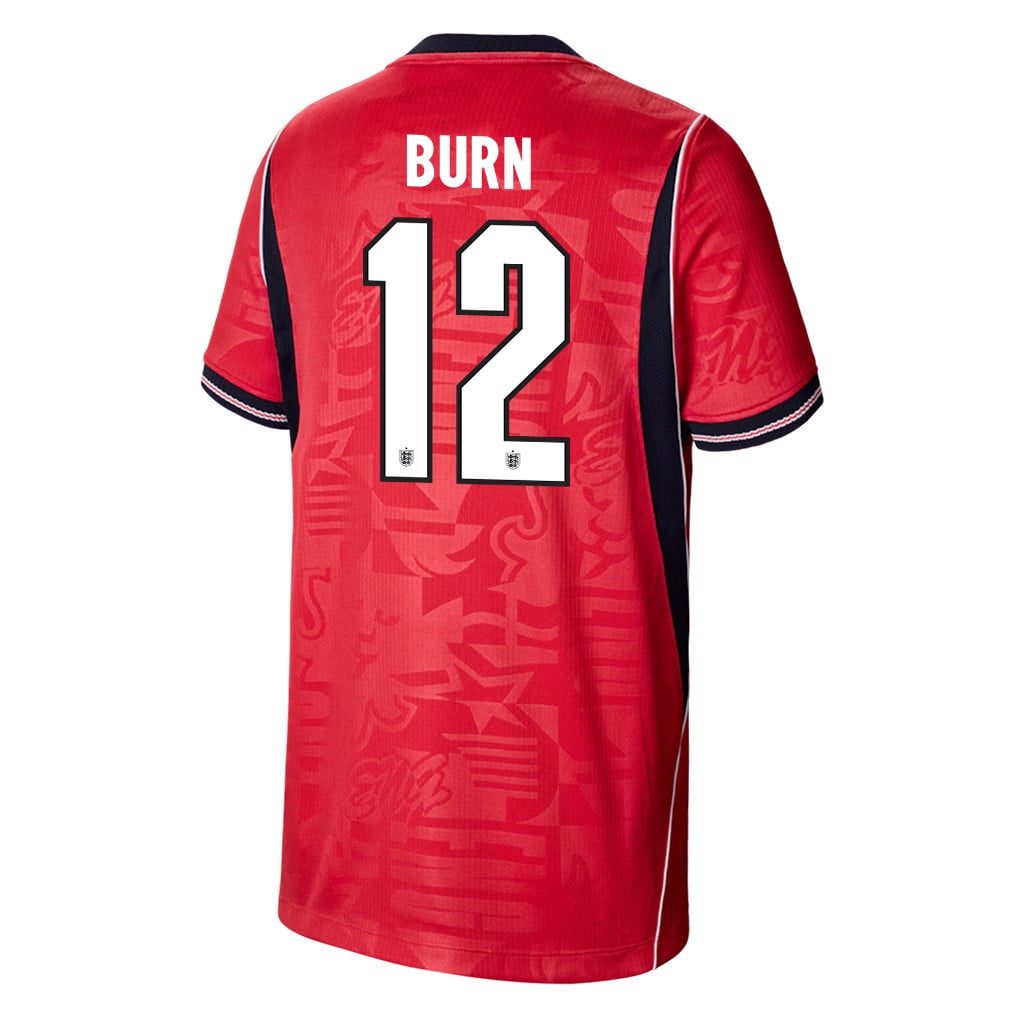Dan Burn 12 Youth England National Team 2026 Away Jersey - Red