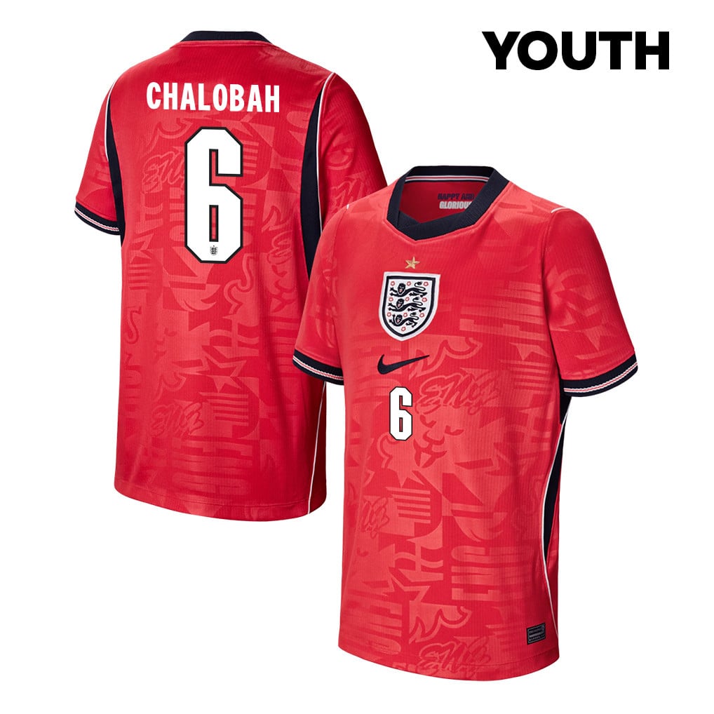 Trevoh Chalobah 6 Youth England National Team 2026 Away Jersey - Red