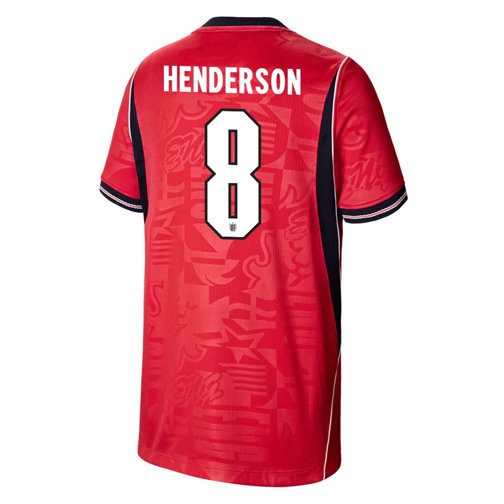 Jordan Henderson 8 Youth England National Team 2026 Away Jersey - Red
