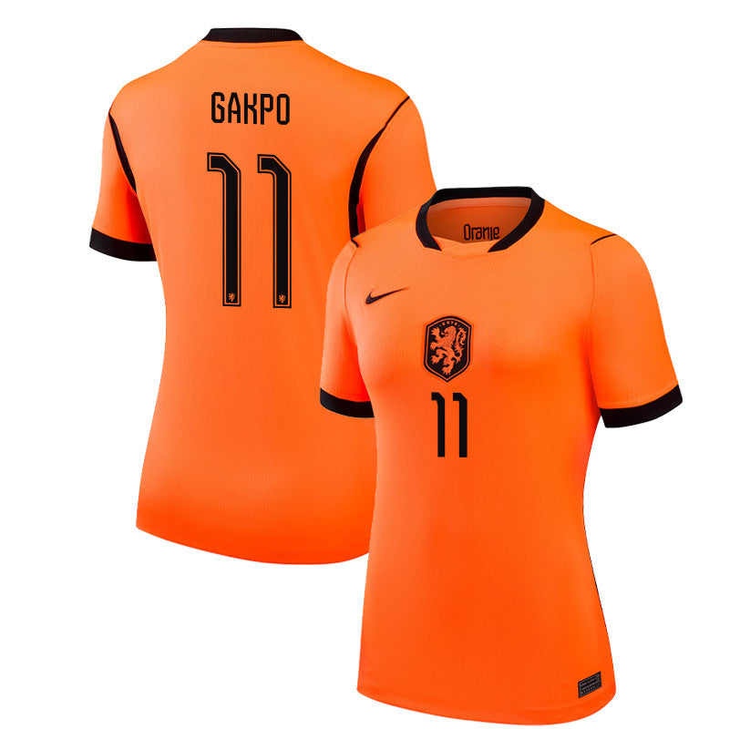 Cody Gakpo 11 Women's Netherlands National Team 2026 Home Jersey - Orange