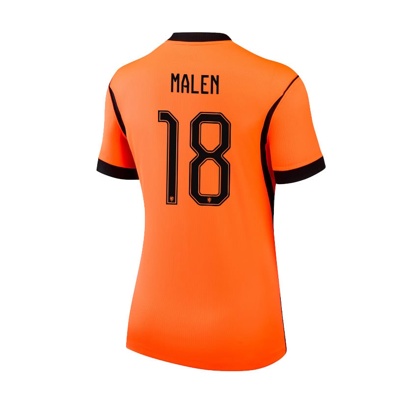 Donyell Malen 18 Women's Netherlands National Team 2026 Home Jersey - Orange