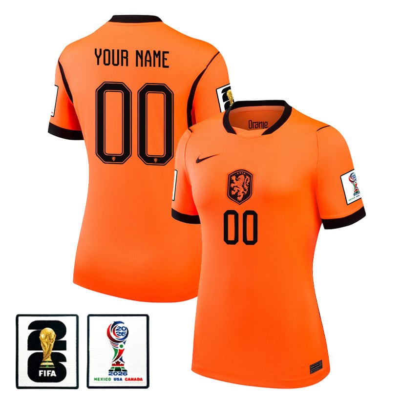 Netherlands National Team 2026 Women's Home Jersey - Personalized - Orange