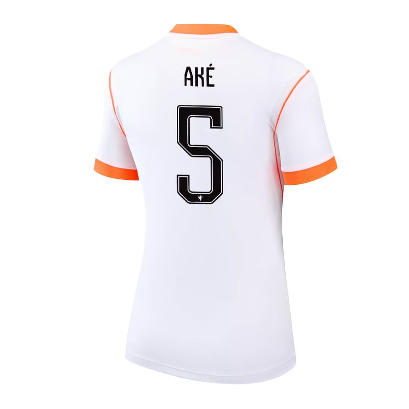 Nathan Aké 5 Women's Netherlands National Team 2026 Away Jersey - White