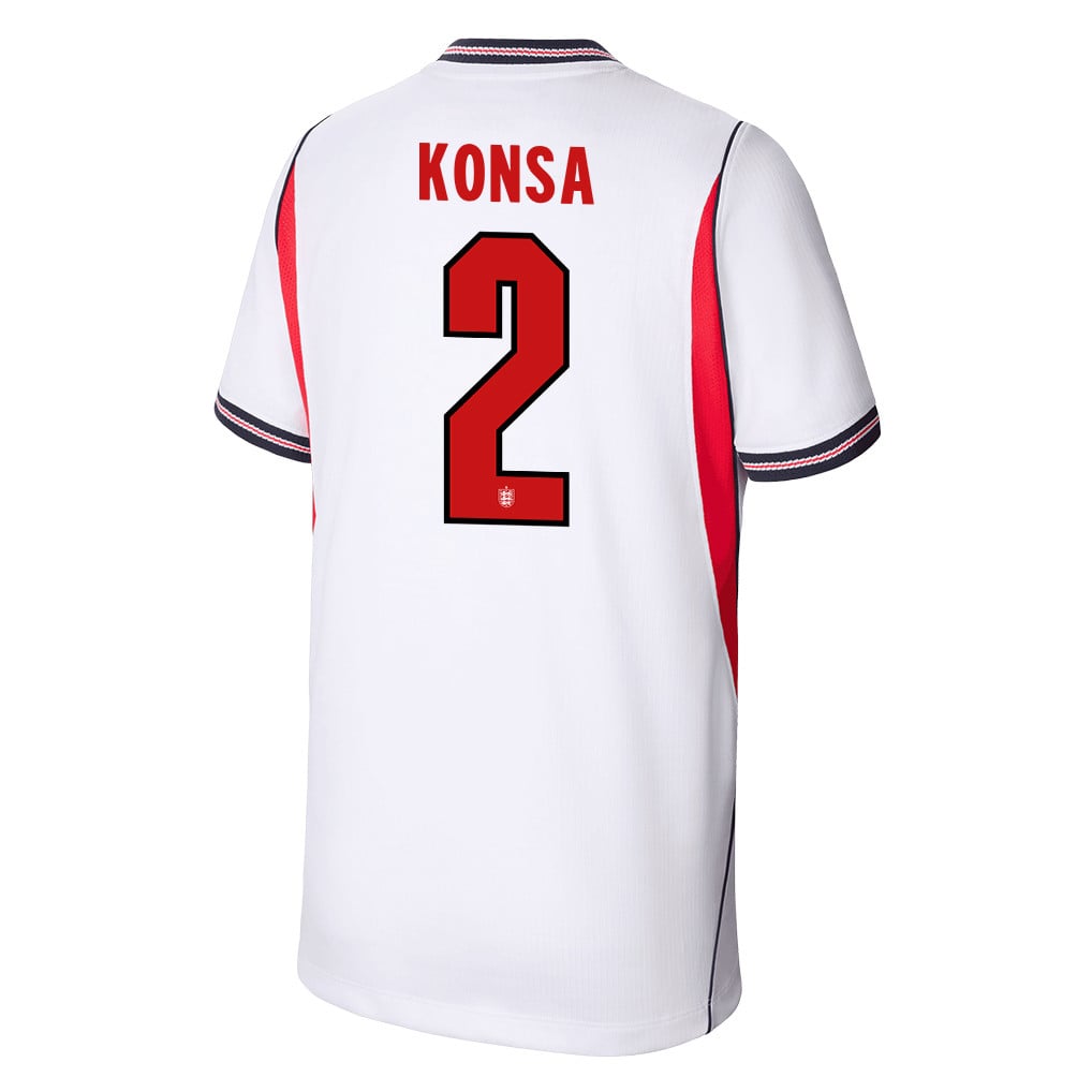 Ezri Konsa 2 Youth England National Team 2026 Home Jersey - White