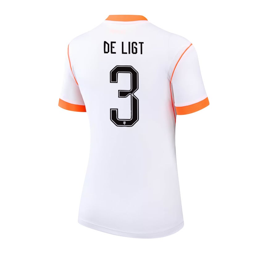 Matthijs de Ligt 3 Women's Netherlands National Team 2026 Away Jersey - White