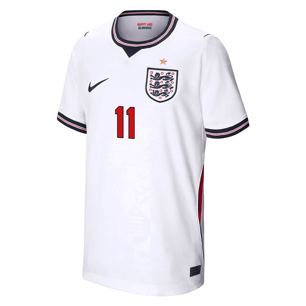 Phil Foden 11 Youth England National Team 2026 Home Jersey - White