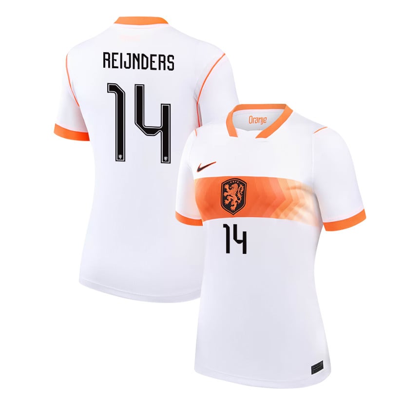 Tijjani Reijnders 14 Women's Netherlands National Team 2026 Away Jersey - White