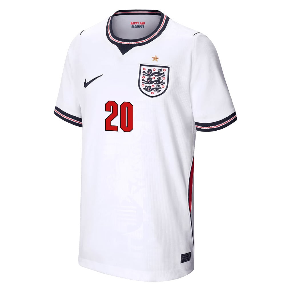 Jarrod Bowen 20 Youth England National Team 2026 Home Jersey - White
