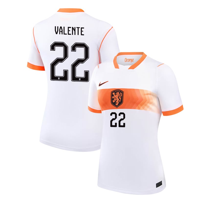 Luciano Valente 22 Women's Netherlands National Team 2026 Away Jersey - White