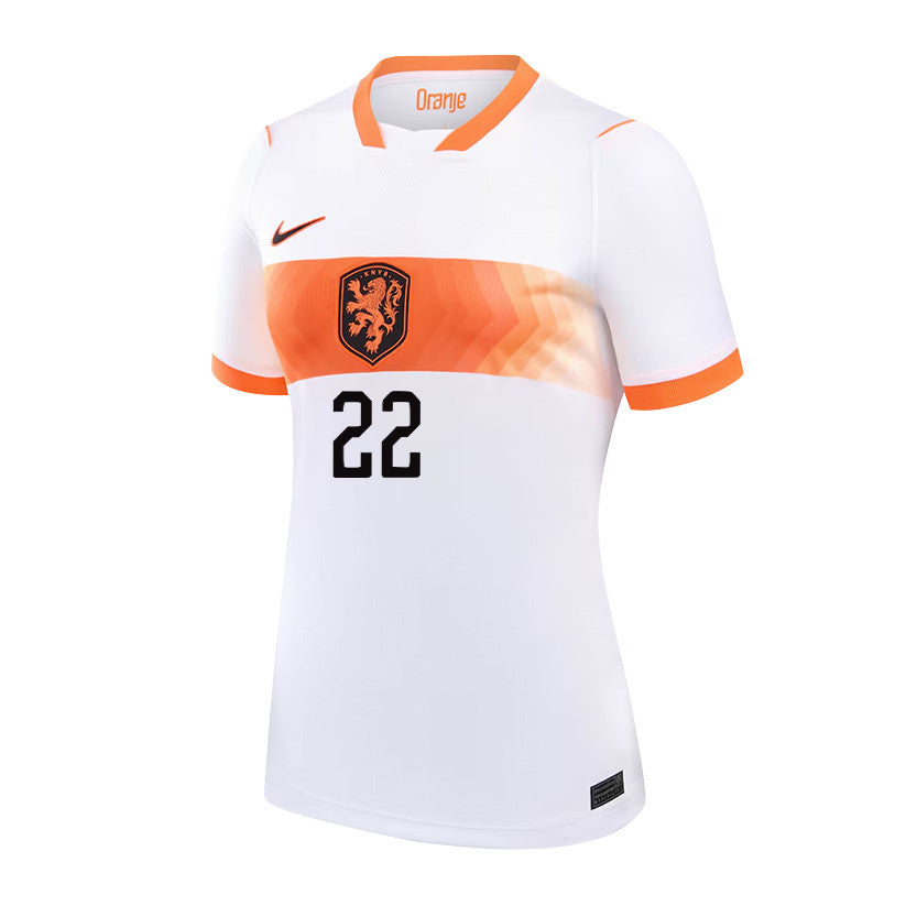 Luciano Valente 22 Women's Netherlands National Team 2026 Away Jersey - White