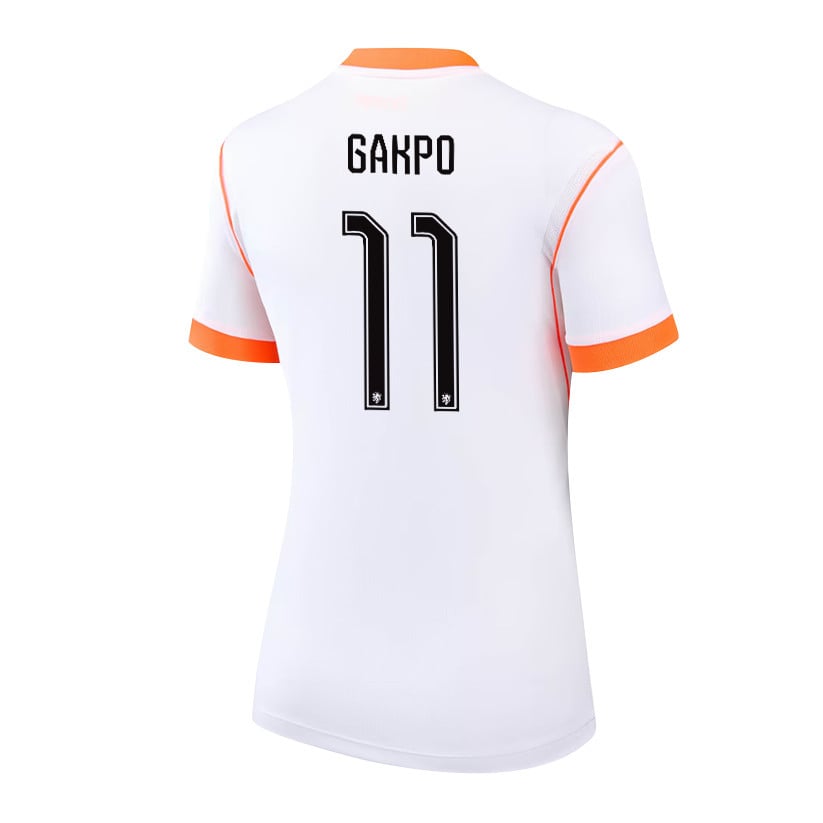 Cody Gakpo 11 Women's Netherlands National Team 2026 Away Jersey - White