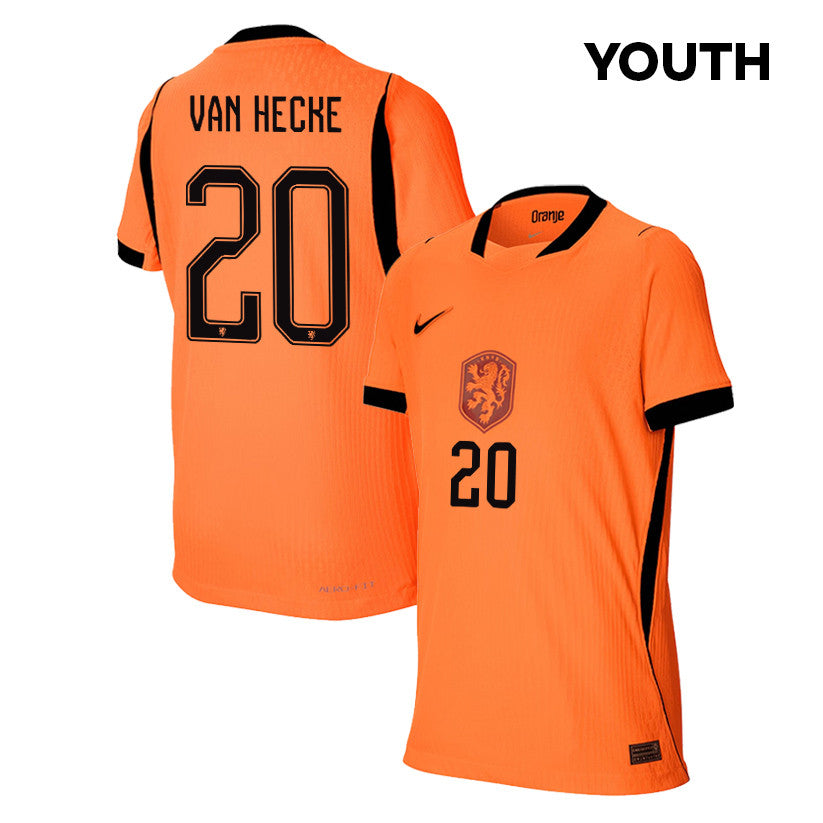 Jan Paul van Hecke 20 Youth Netherlands National Team 2026 Home Jersey - Orange